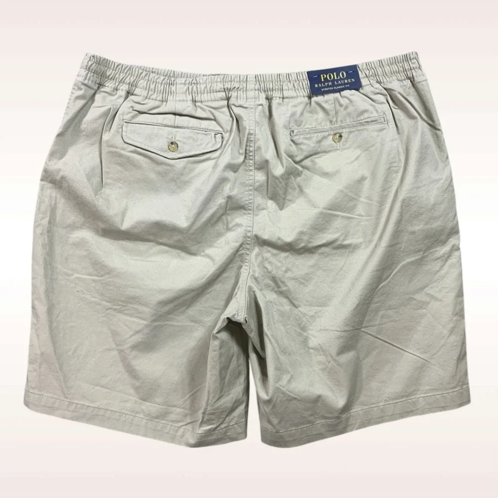 Polo Ralph Lauren Shorts Mens 2XB Khaki 9" Stretch Classic Fit Twill Preppy - Picture 2 of 9